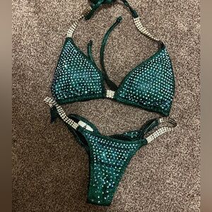 Blue Green Competition Bikini